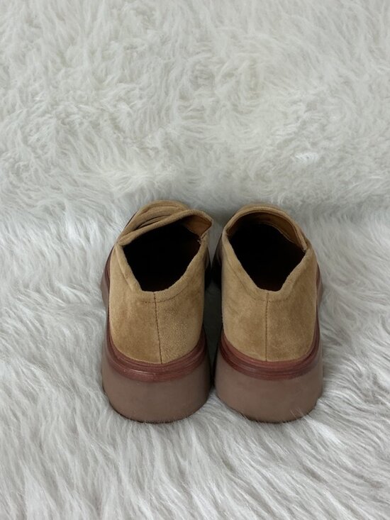 Vince Robin Brown Suede Leather Square Toe Penny Loafer US 7 M EU 37 - Picture 3 of 8